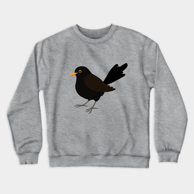 Blackbird digital drawing Crewneck Sweatshirt by Bwiselizzy